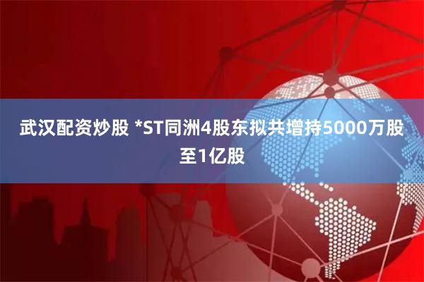 武汉配资炒股 *ST同洲4股东拟共增持5000万股至1亿股